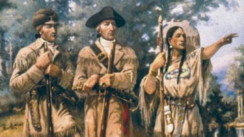 Lewis and Clark with Sacagawea